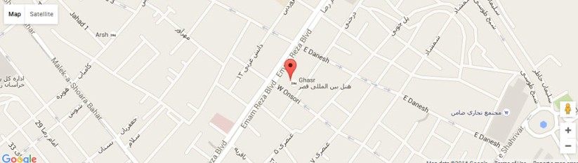 موقعیت هتل قصر مشهد روی نقشه